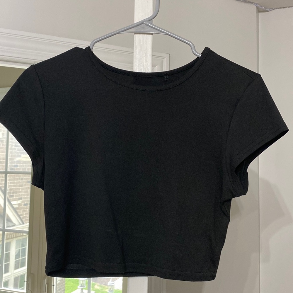 Black Cropped Shirt
